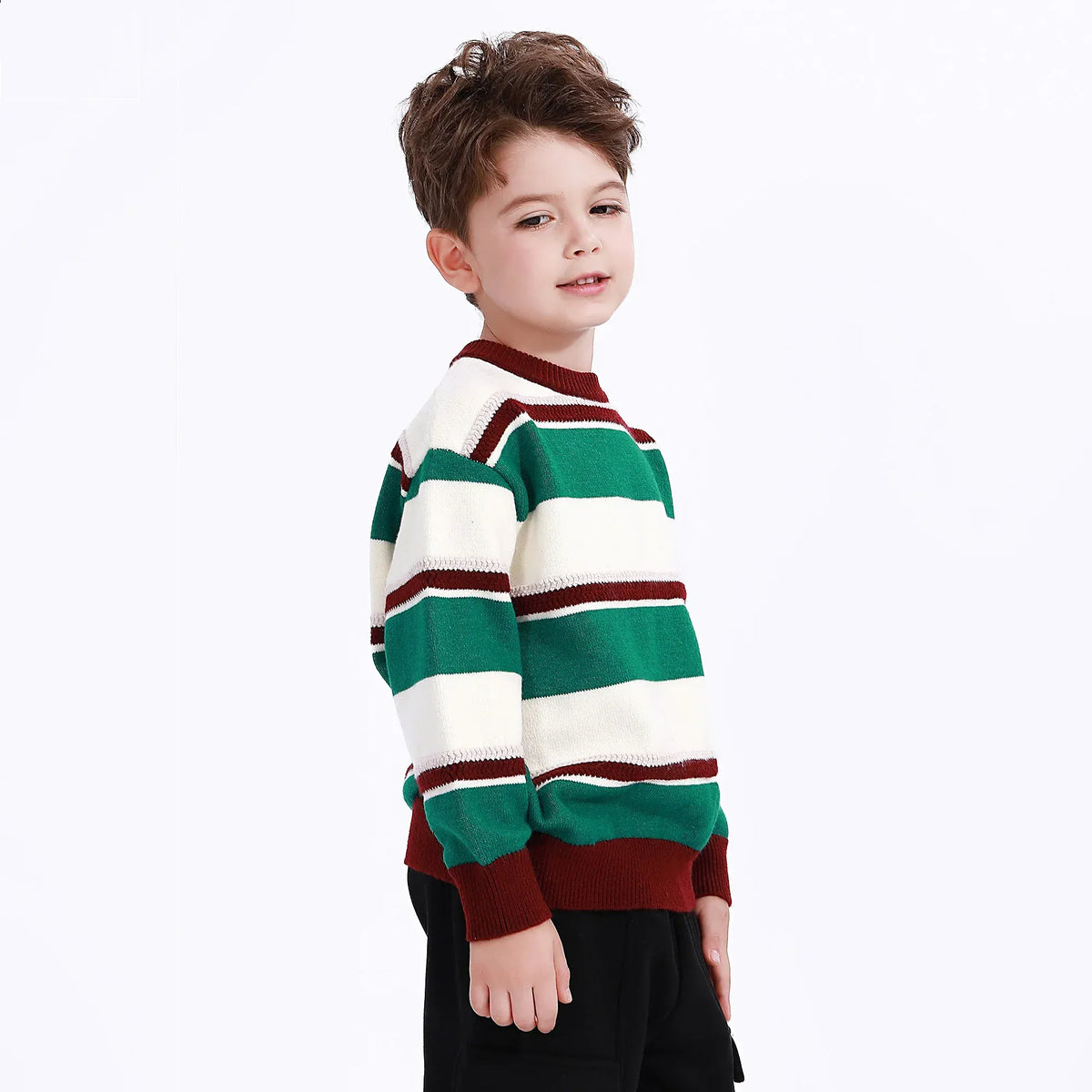 Casual Striped Pullover for Boys Image