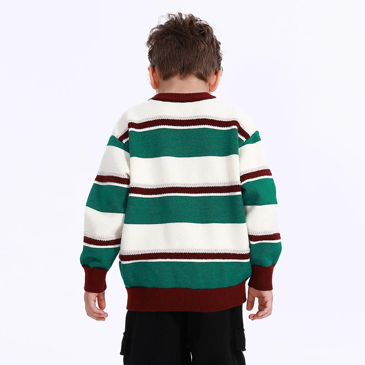Casual Striped Pullover for Boys Image