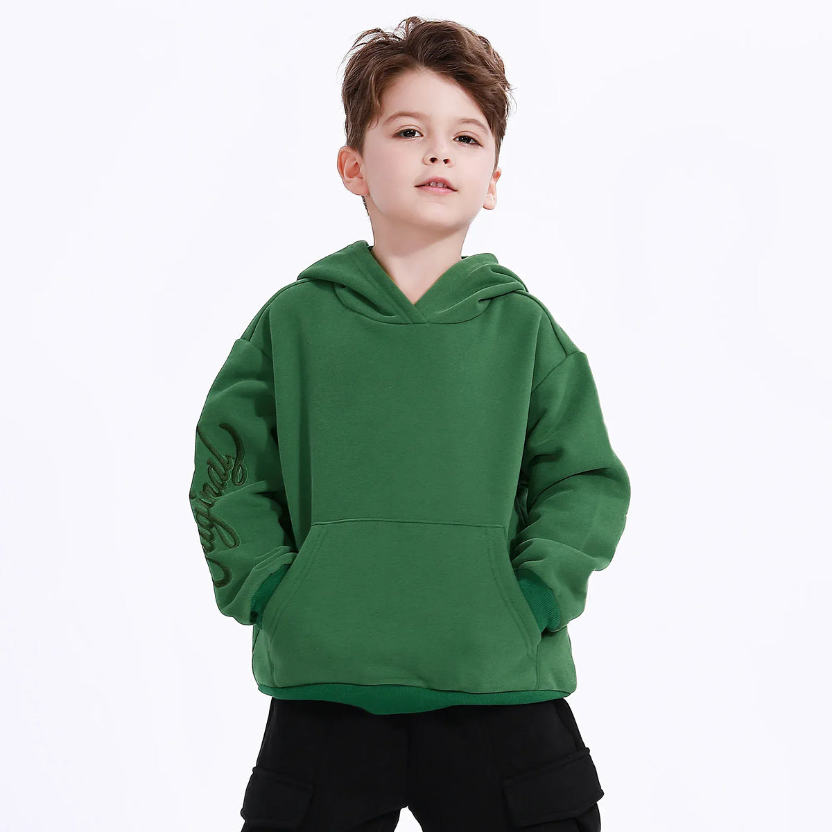 Casual Embroidery Hoodie for Boys Image
