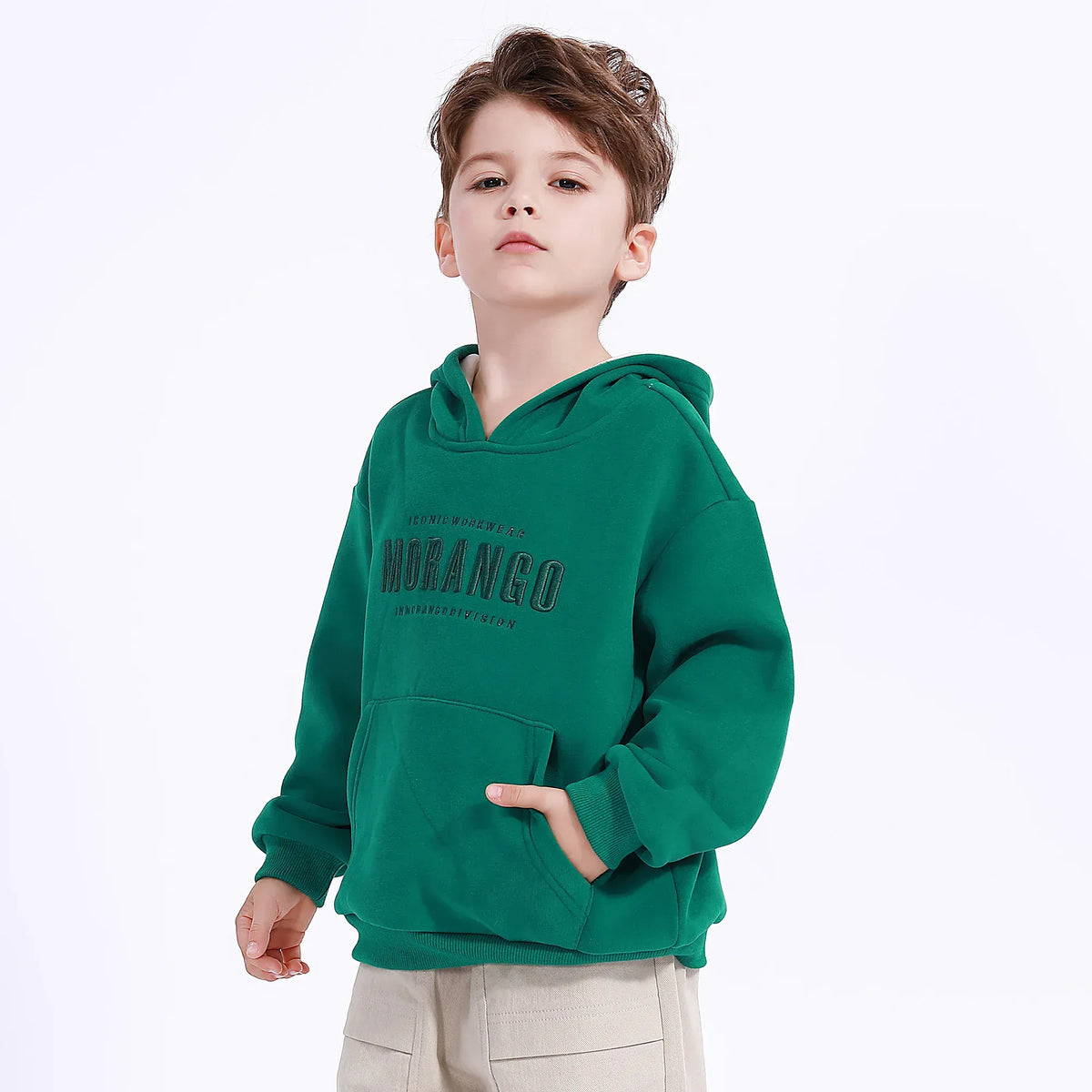 Casual Embroidery Hoodie for Boys Image