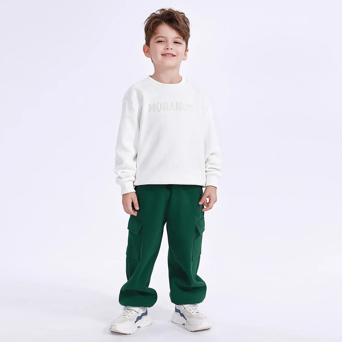 Off White Casual Embroidery Sweatshirt for Boys Image