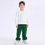 Army Green Casual Plain Pants for Boys Image