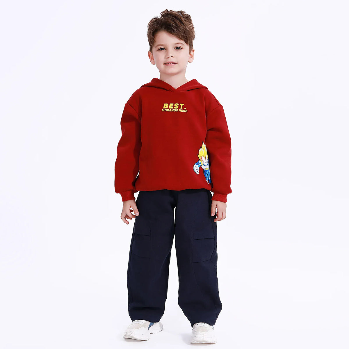 Navy Casual Plain Pants for Boys Image