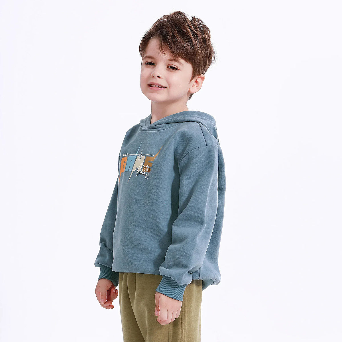 Casual Printed Hoodie for Boys Image