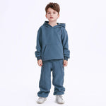 Blue Casual Embroidery Hoodie for Boys Image