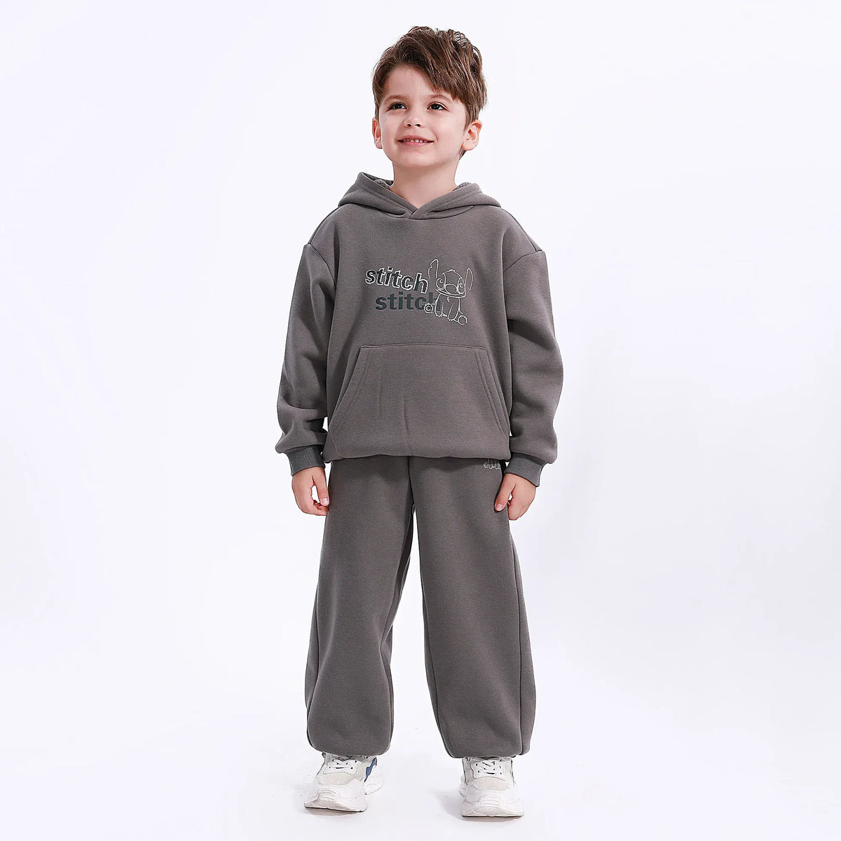 Grey Casual Printed Hoodie for Boys Image