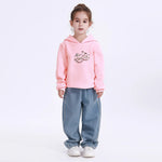 Pink Casual Printed Hoodie for Girls Image
