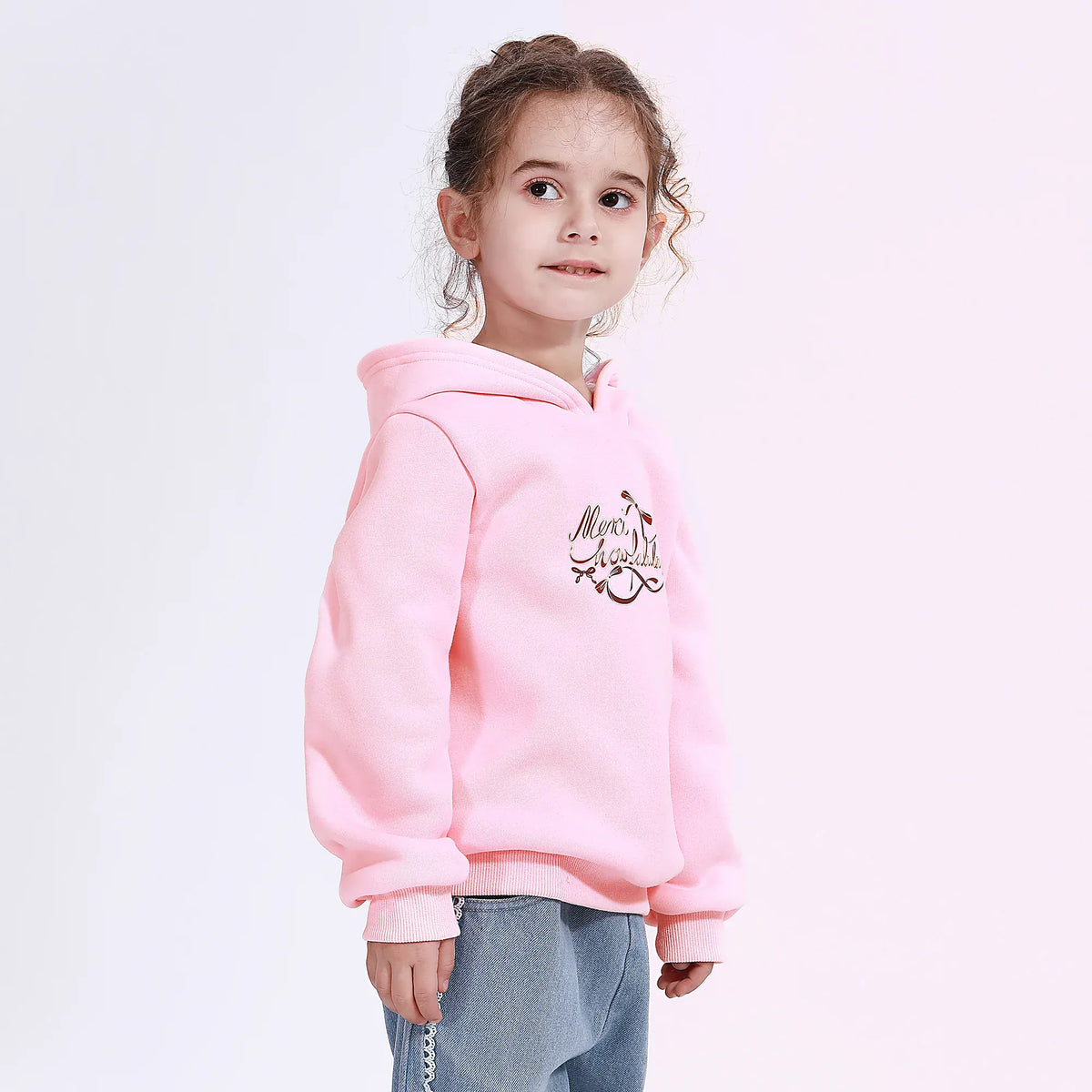Casual Printed Hoodie for Girls Image