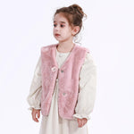 Casual Solid Waistcoat for Girls Image
