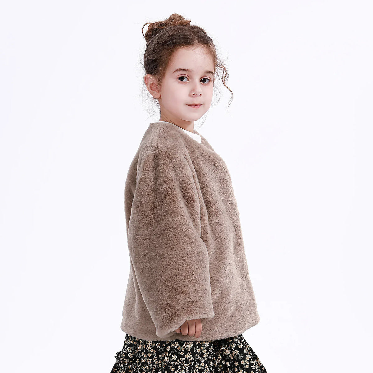 Casual Solid Jacket for Girls Image