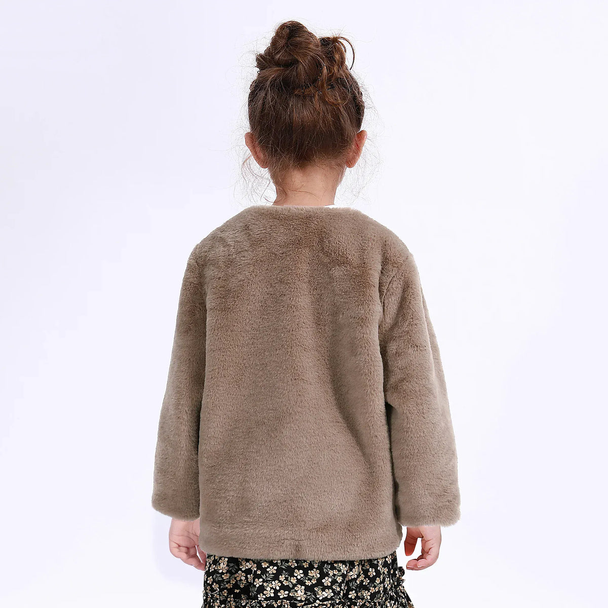 Casual Solid Jacket for Girls Image