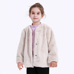 Casual Solid Jacket for Girls Image