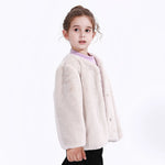 Casual Solid Jacket for Girls Image