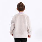 Casual Solid Jacket for Girls Image