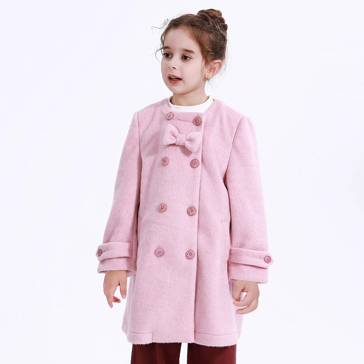 Casual Plain Jacket for Girls Image