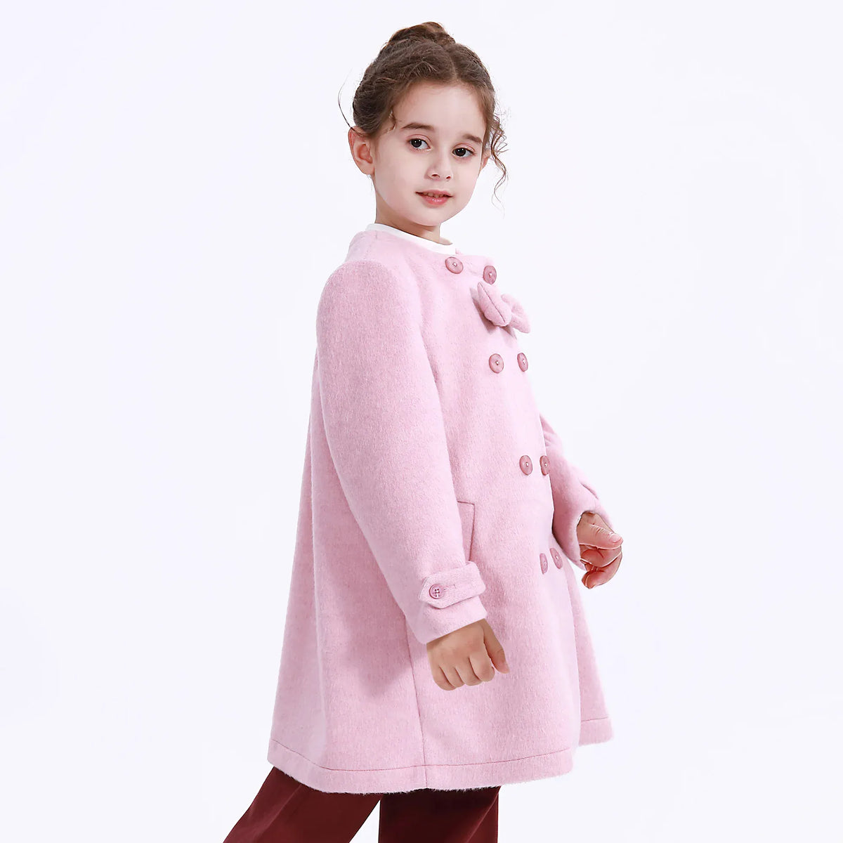 Casual Plain Jacket for Girls Image