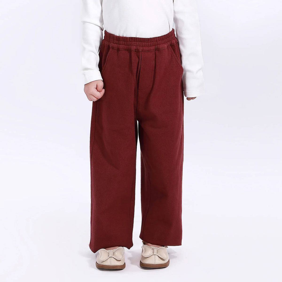 Casual Plain Pants for Girls Image