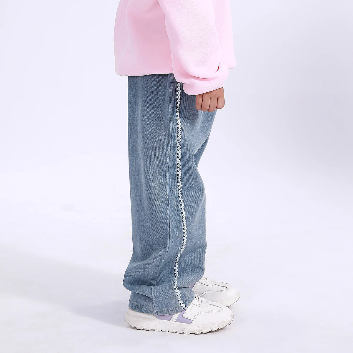 Casual Washed Jeans Pants for Girls Image