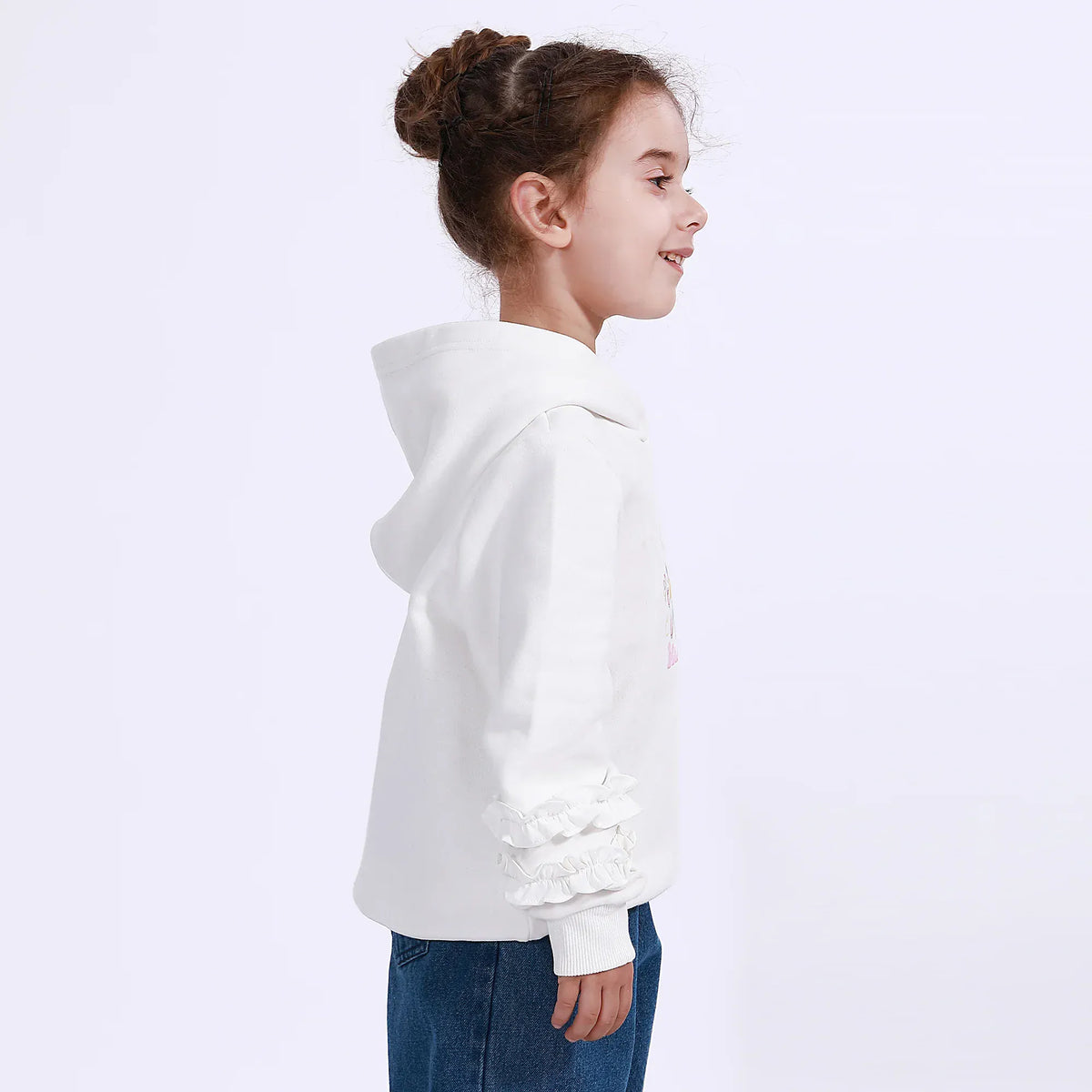 Casual Printed Hoodie for Girls Image