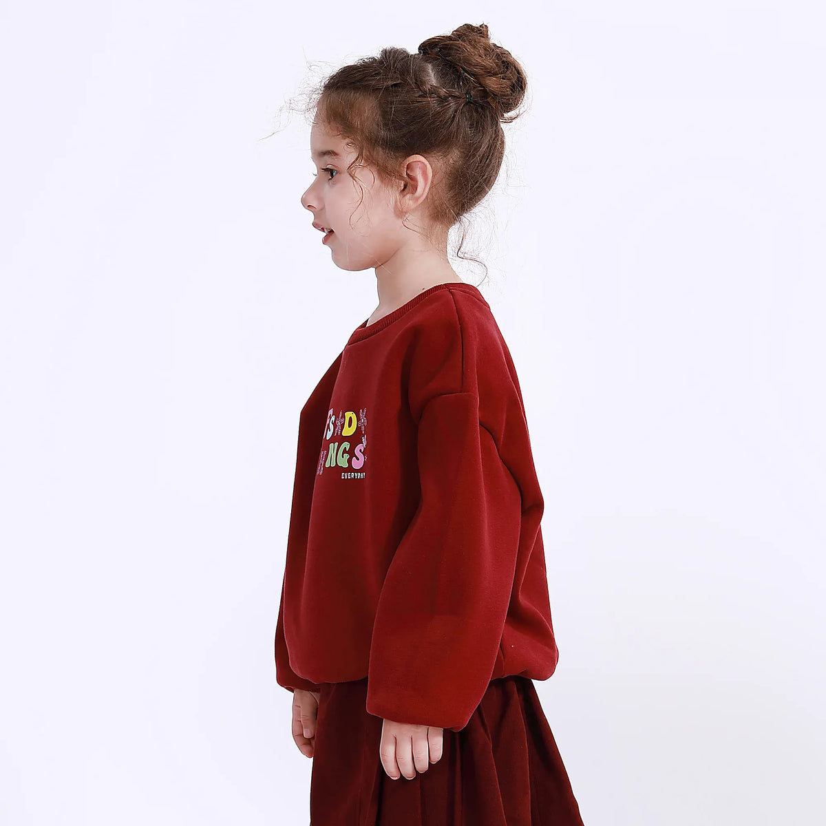 Casual Printed Sweatshirt for Girls Image