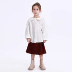 Off White Casual Floral Shirt for Girls Image