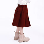 Casual Plain Skirt for Girls Image