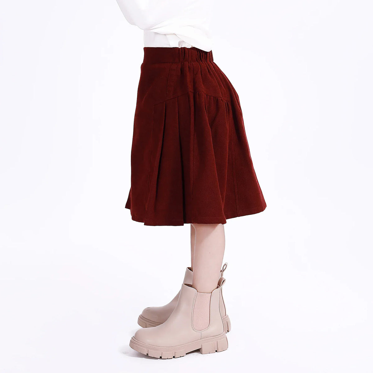 Casual Plain Skirt for Girls Image