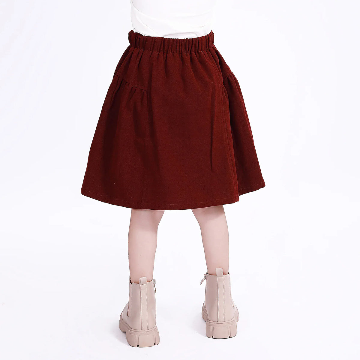 Casual Plain Skirt for Girls Image