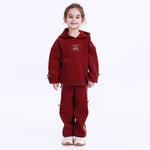 Maroon Casual Embroidery Hoodie for Girls Image
