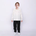 Black Casual Plain Pants for Girls Image