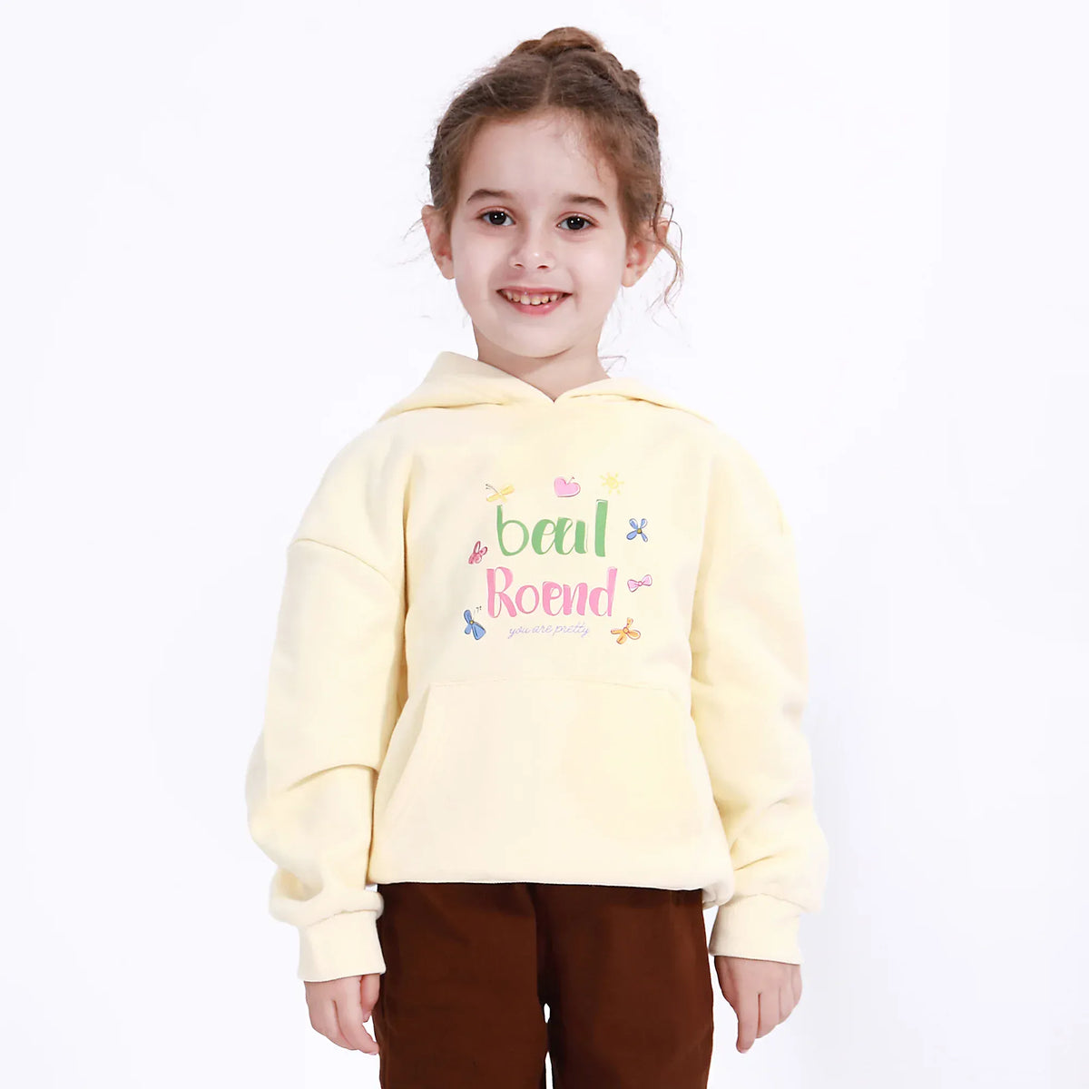 Casual Printed Hoodie for Girls Image