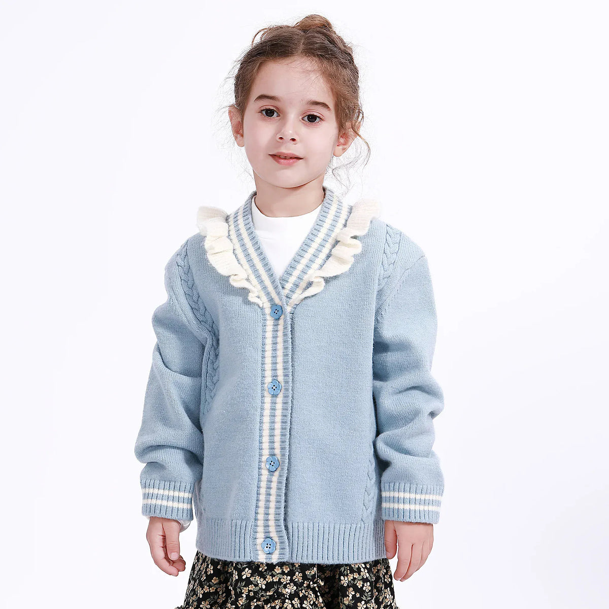 Casual Jacquard Jacket for Girls Image