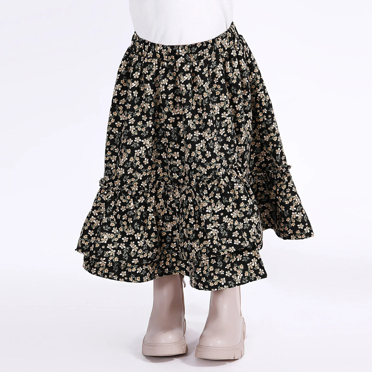 Casual Floral Skirt for Girls Image