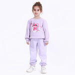 Light Purple Casual Plain Pants for Girls Image