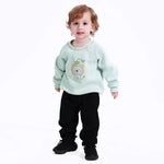 Light Grey Blue Casual Printed Sweatshirt for Baby boy Image