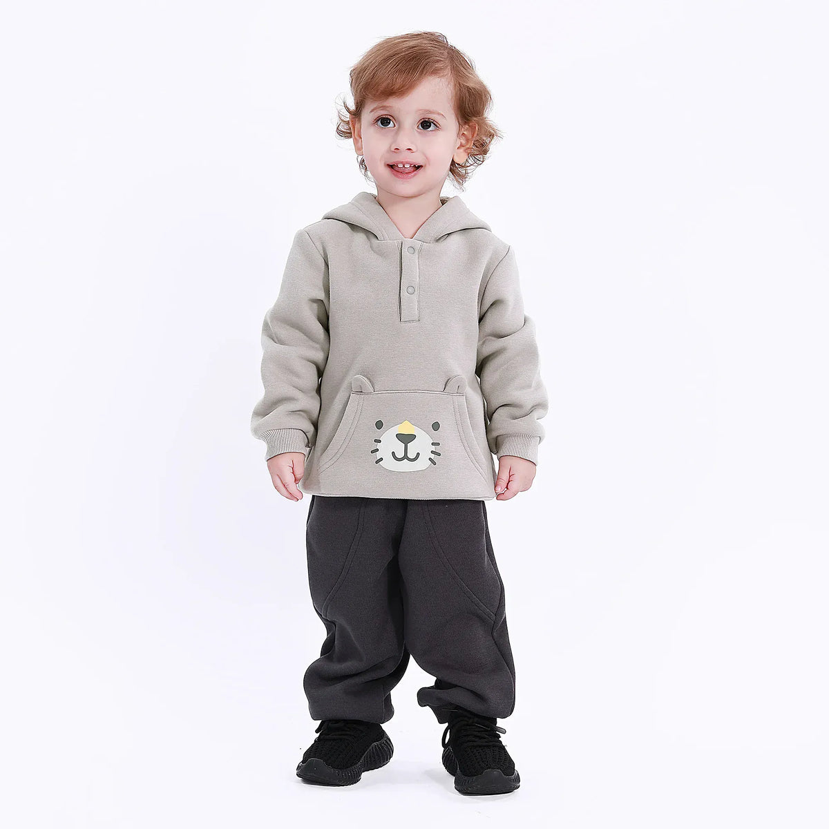 Grey Casual Printed Sweatshirt for Baby boy Image