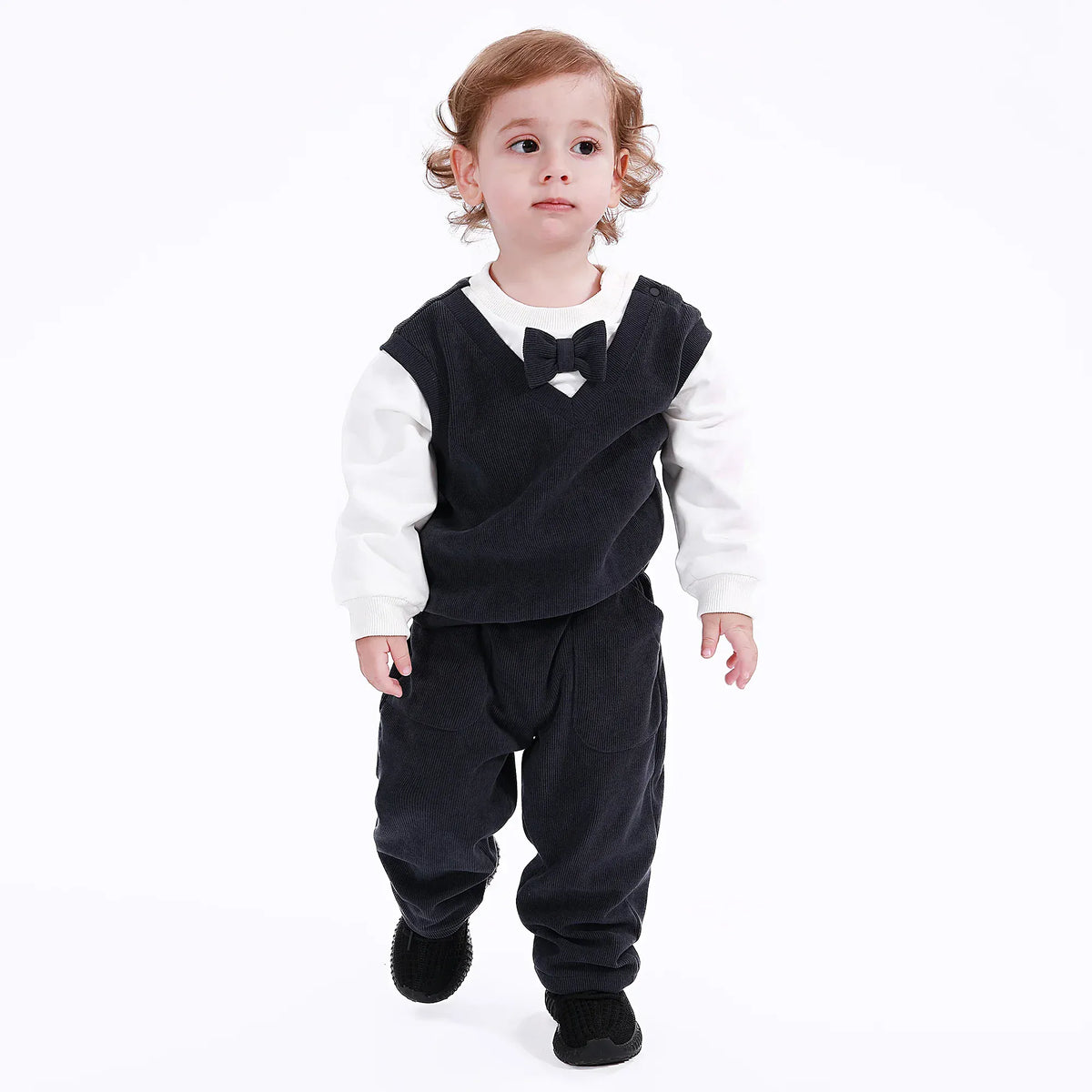 Navy Casual Color-Blocked Sweatshirt for Baby boy Image