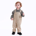 Khaki Casual Printed Overalls for Baby boy Image