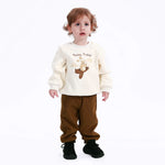 Beige Casual Printed Sweatshirt for Baby boy Image