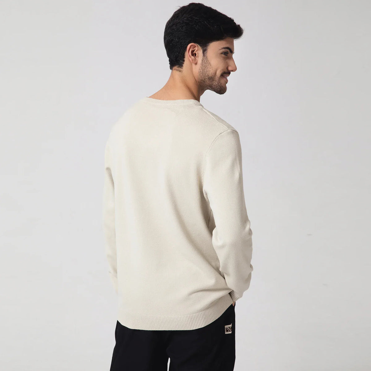 Casual Solid Sweater for Men Image