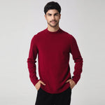 Casual Plain Sweater for Men Image