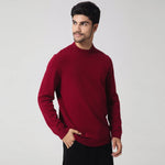 Casual Plain Sweater for Men Image