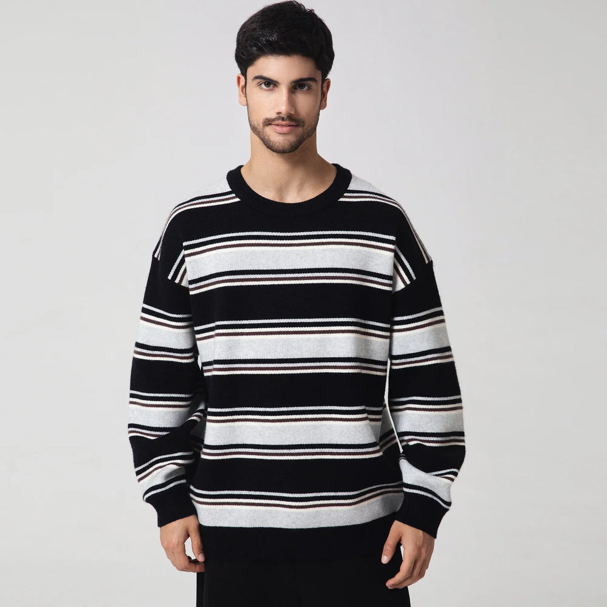 Casual Striped Sweater for Men Image