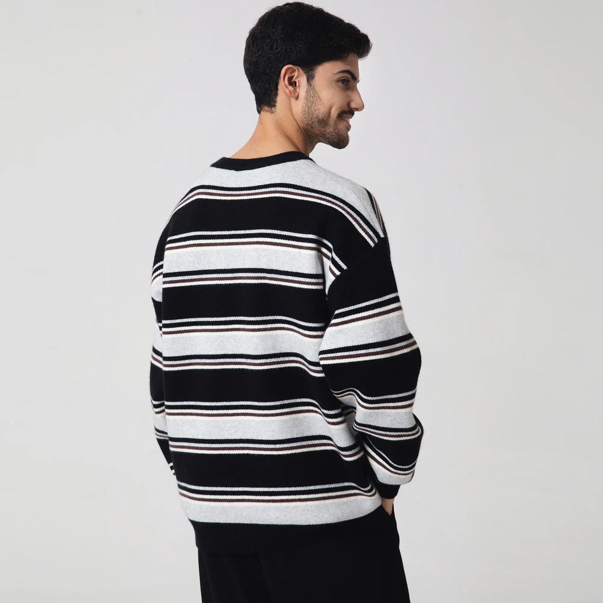 Casual Striped Sweater for Men Image