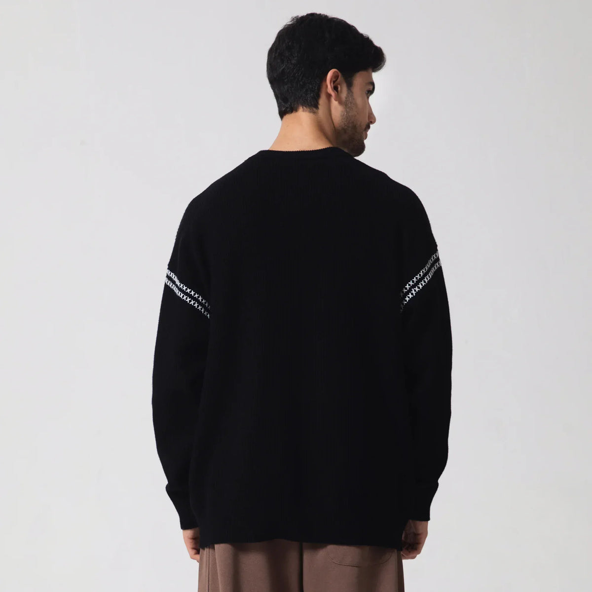 Casual Jacquard Sweater for Men Image