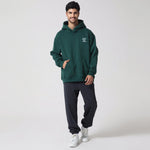 Green Casual Printed Hoodie for Men Image