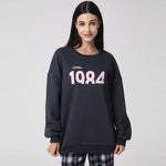 Dark Grey Casual Printed Sweatshirt for Women Image