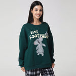 Green Casual Printed Sweatshirt for Women Image