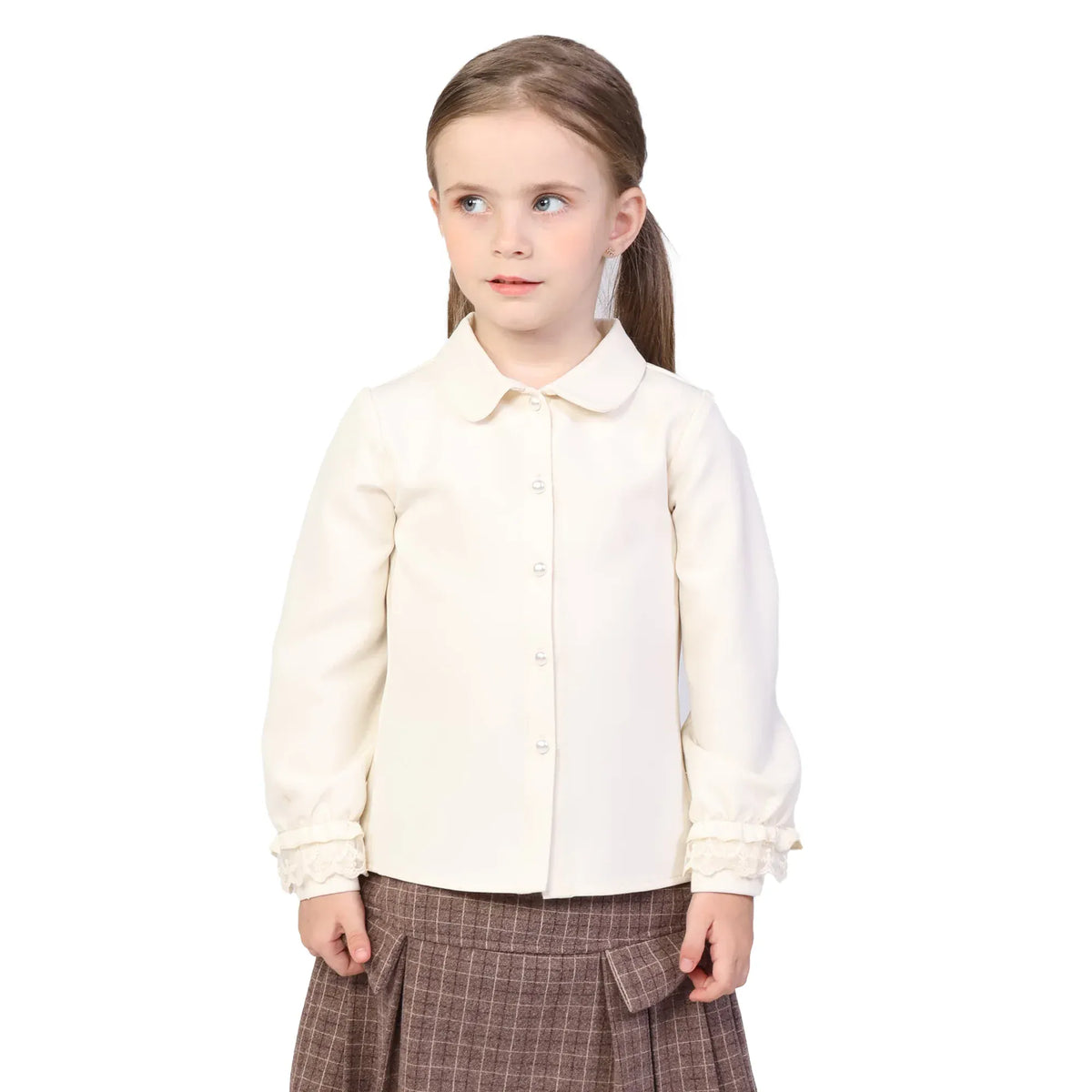 Plain Formal Shirt for Girls Image