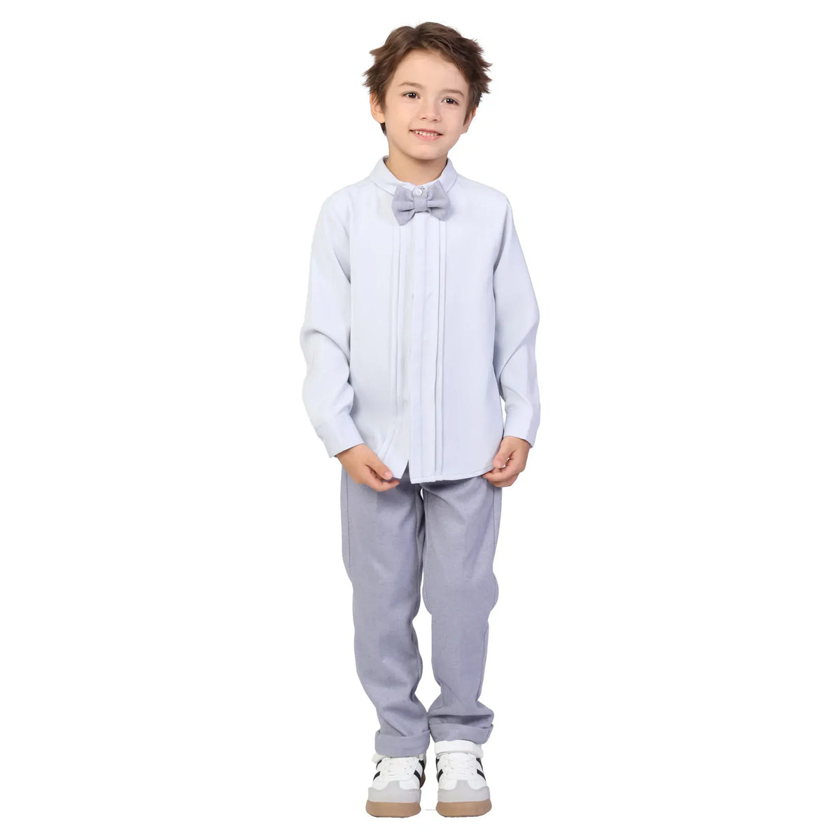 Light Blue Plain Formal Shirt for Boys Image